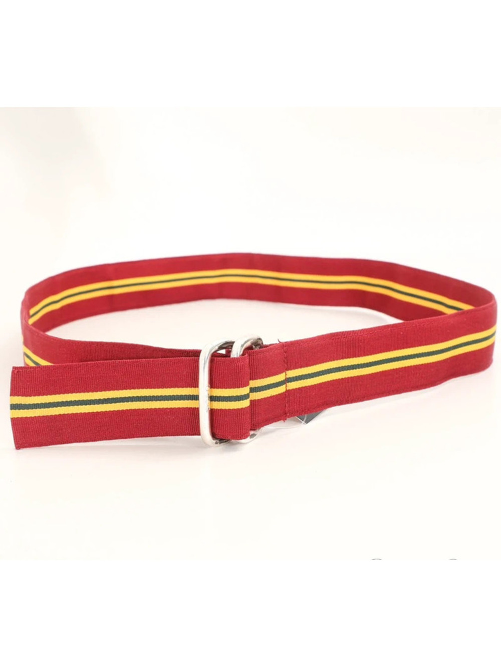 Polo by Ralph Lauren Striped Web D-Ring Belt Red Green Yellow 43”